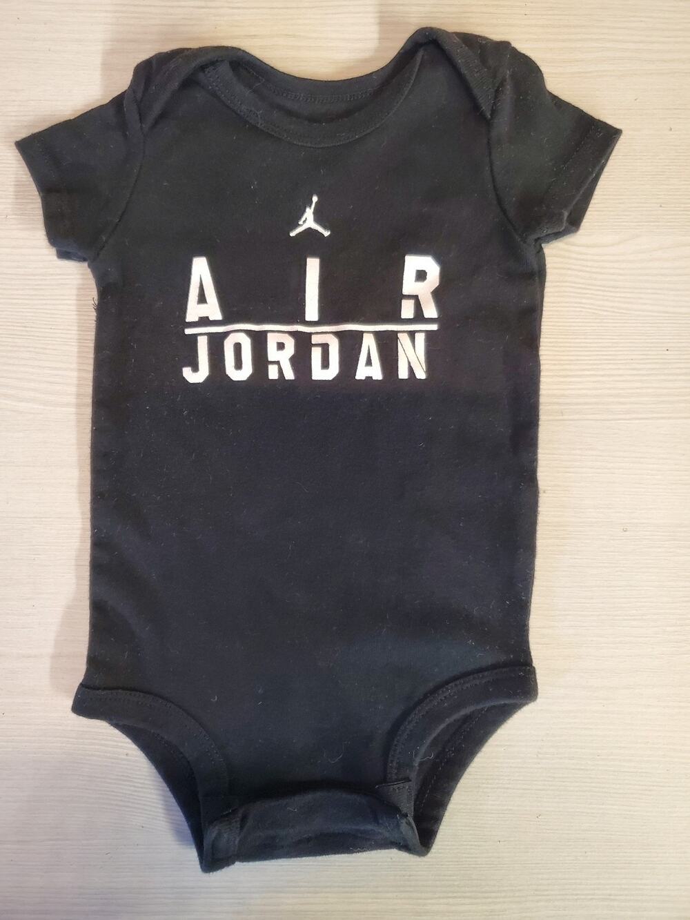 Air Jordan Baby Infant Bodysuit 0-6 months Black Short Sleeve Logo Graphic Print